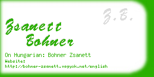 zsanett bohner business card